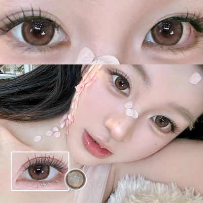 海俪恩护理液美瞳半年抛女棕色自然大小直径隐形眼镜正品官网BW
