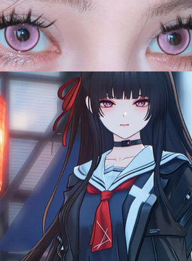 千咲cos美瞳半年抛粉红色混血大直径隐形眼镜一年抛漫展高颜值ftb