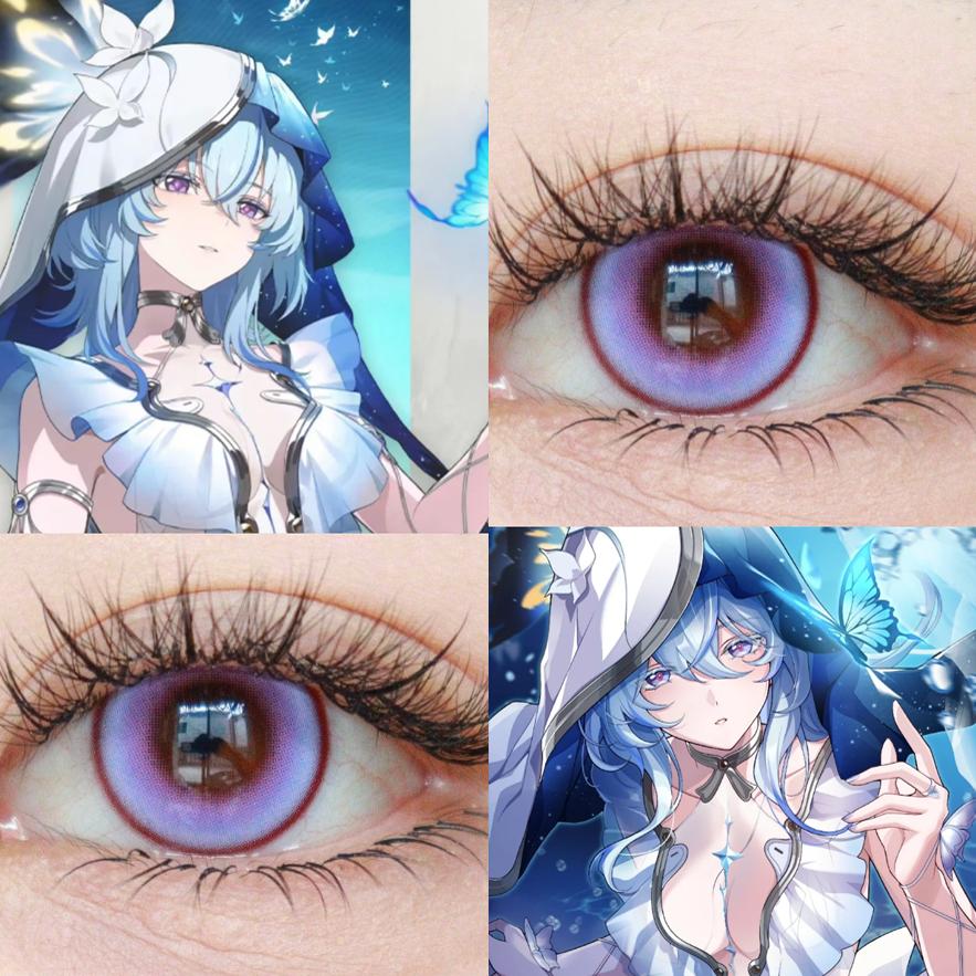 鸣潮守岸人cos美瞳半年抛紫色女显色紫海芋香芋流心漩涡紫缩瞳WE