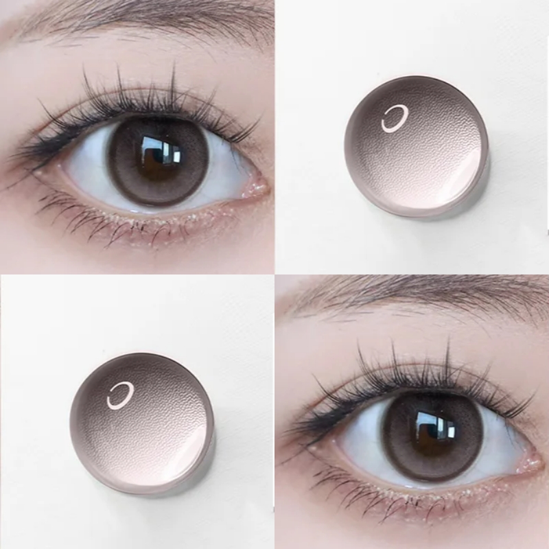 淘气黑莓】美瞳日抛一次性10片装粉色黑细锁边近视隐形眼镜6tb