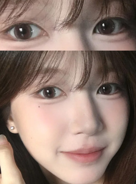 moucee美瞳蒸汽泪光半年抛大直径混血棕色婚纱照隐形眼镜年抛ftb