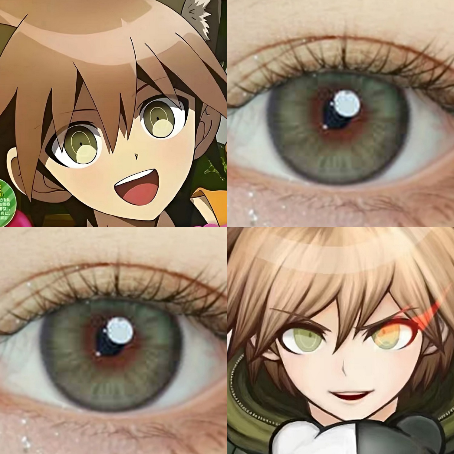 弹丸论破苗木诚cos美瞳半年抛大直径扩瞳漫展彩色隐形眼镜年抛JYP