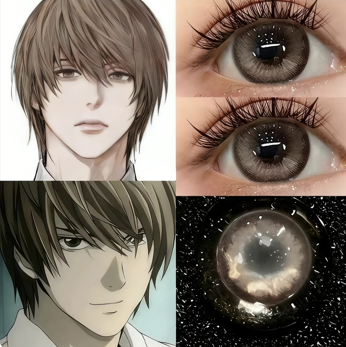 试用两片装】死亡笔记夜神月cos美瞳日抛大直径棕色混血漫展6tb