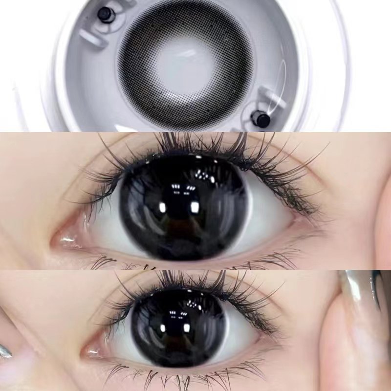 赠送护理液】黑色大直径自然美瞳半年抛隐形眼镜一年抛旗舰店9tb,隐形眼镜/护理液,软镜润滑液/润眼液,淘宝优惠券,粉丝福利购,淘宝优惠卷