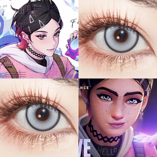 暮蝶cos美瞳日半年抛2片apricotcon月初冷灰色显色动漫展带度数gc