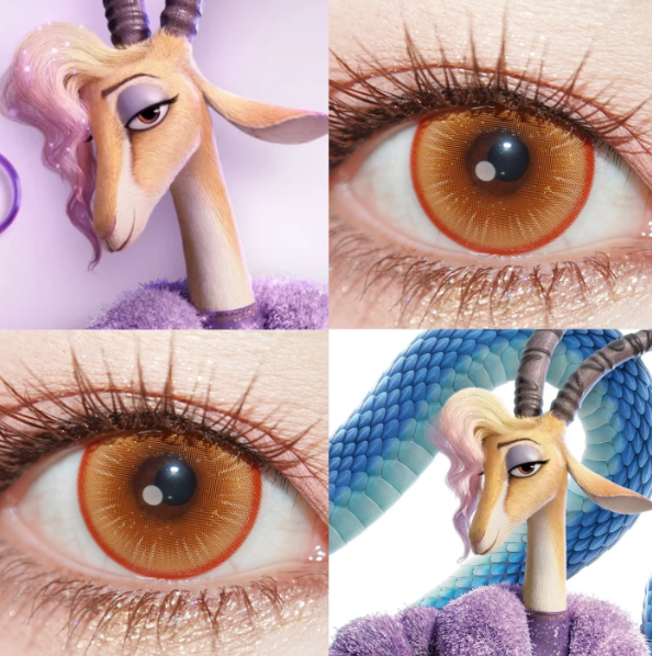 夏奇羊cos美瞳日橙色抛疯狂动物城2烤布丁蜜柑橘萤火甜橙花魁贺WE