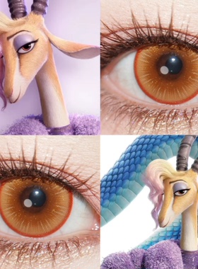 夏奇羊cos美瞳日橙色抛疯狂动物城2烤布丁蜜柑橘萤火甜橙花魁贺WE