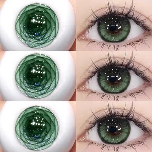 美瞳日抛30片混血绿系大直径10片装一次性cos彩色隐形眼镜qy