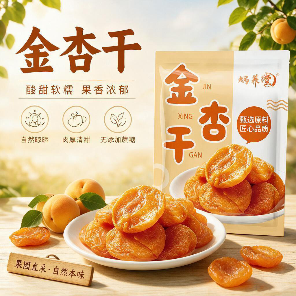 无核金杏干水果干休闲零食蜜饯果脯果干解腻当季新货厚切杏干2AZ