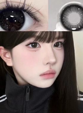 黑色百搭款】美瞳一年抛小大直径高颜值学生党伪素颜隐形眼镜ftb