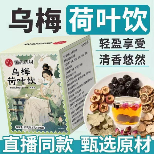 国药药材乌梅荷叶饮消消茶官方旗舰店正品山楂消消茶代用茶1DT