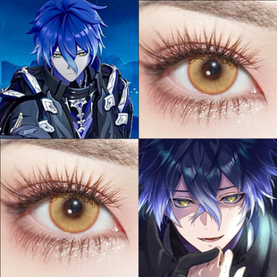 原神菲林斯同款cos美瞳日抛2片doya帝王金色显色动漫展官方正品gc