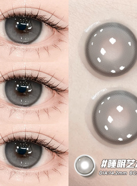 睡眠艺术家美瞳半年抛2025年新款灰色水润大直径隐形眼镜WF正品TN