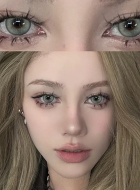正品混血猫眼绿色美瞳半年抛大直径混血感女隐形眼镜年抛亚裔ftb