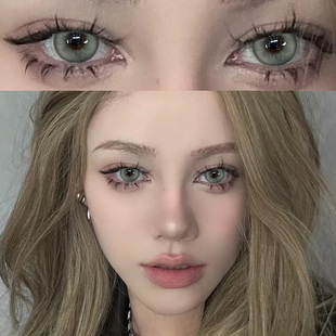 正品 混血猫眼绿色美瞳半年抛大直径混血感女隐形眼镜年抛亚裔ftb
