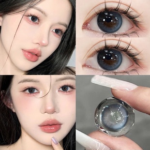 蓝色美瞳半年抛大直径蓝调时刻莫奈时刻浮光时刻同款隐形眼镜zLT