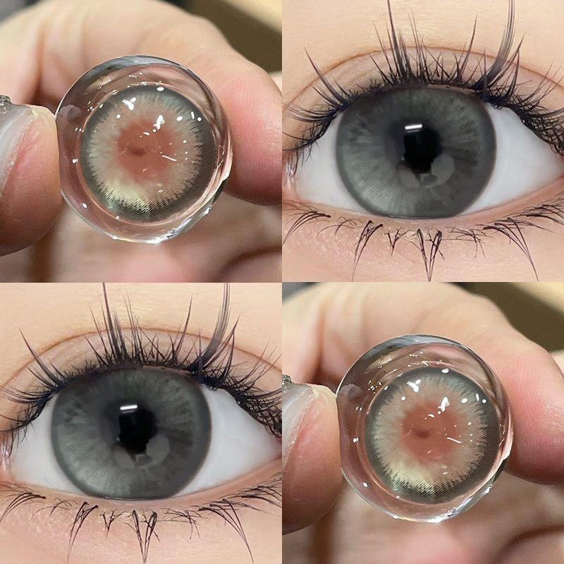 正品盐湖猫眼美瞳半年抛cos混血款大直径灰绿色隐形眼镜万圣节FYP