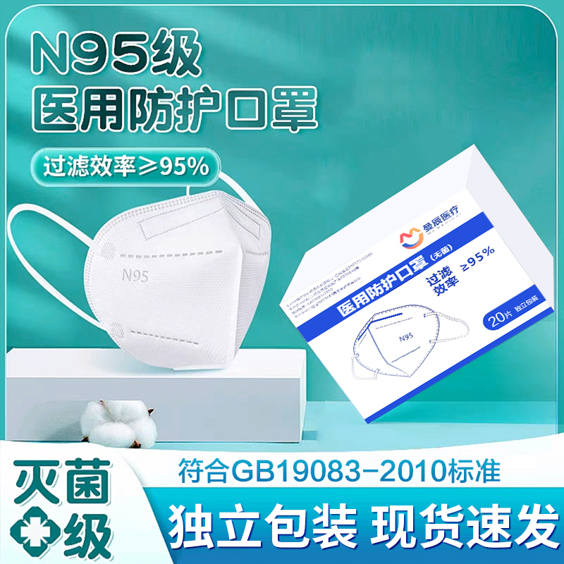 【24小时发货】N95医用防护口罩一次性医疗级别正品包邮旗舰店LP