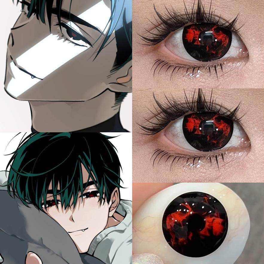 ivancos美瞳异形舞台黑红色显色混血半年抛paprikacon寄生暗鸦WE