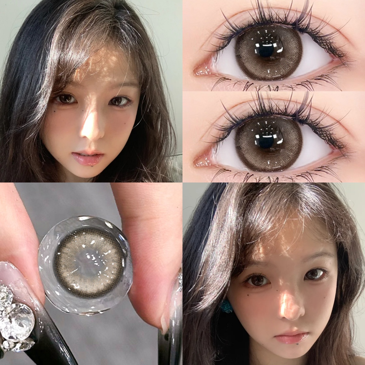 flan美瞳my夏吻焦心派半年抛棕色大直径隐形眼镜一年抛旗舰店CTB