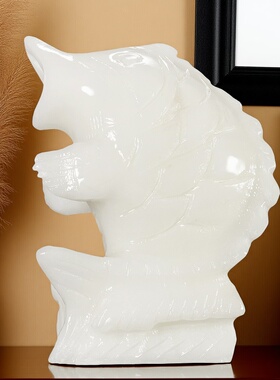 天然玉石鲤鱼跃龙门摆件年年有鱼步步高升家居客厅玄关工艺品设