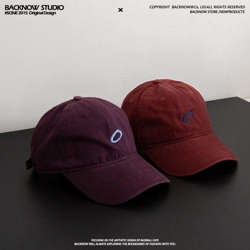 水洗美式复古棒球帽弯帽檐+深顶