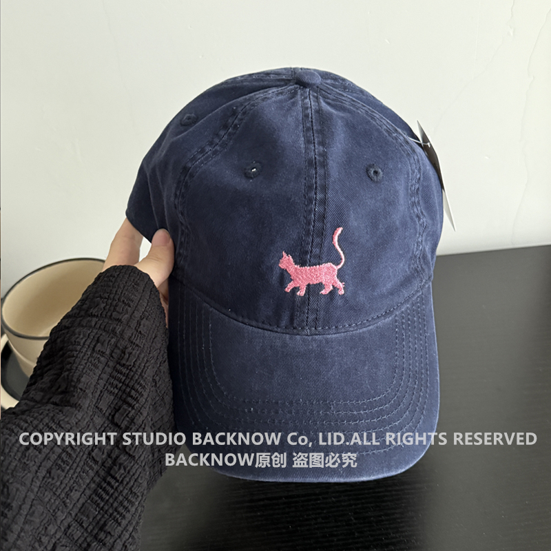 高品质小猫刺绣棒球帽BACKNOW