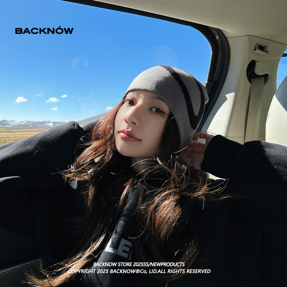 BACKNOW原创针织帽毛线冷帽男女