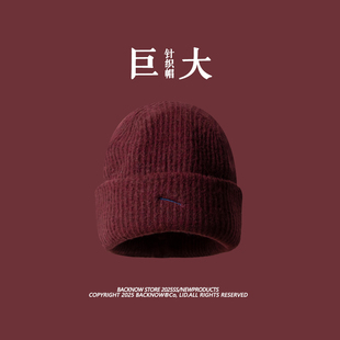 BACKNOW帽子冬季防寒骑行护耳保暖针织帽男加厚防寒毛线帽女冷帽