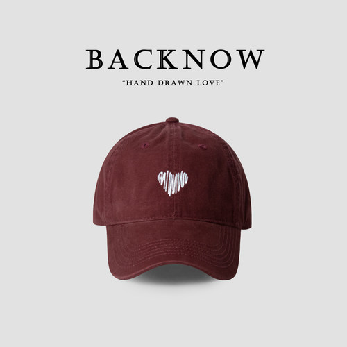 BACKNOW高端手绘爱心设计棒球帽