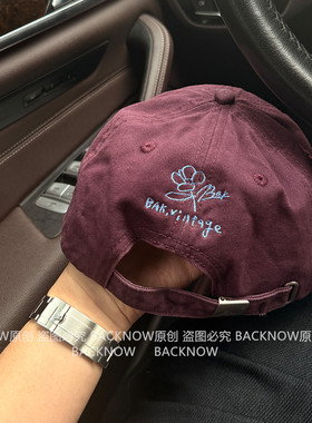 BAK栀香vintage中古手绘棒球帽