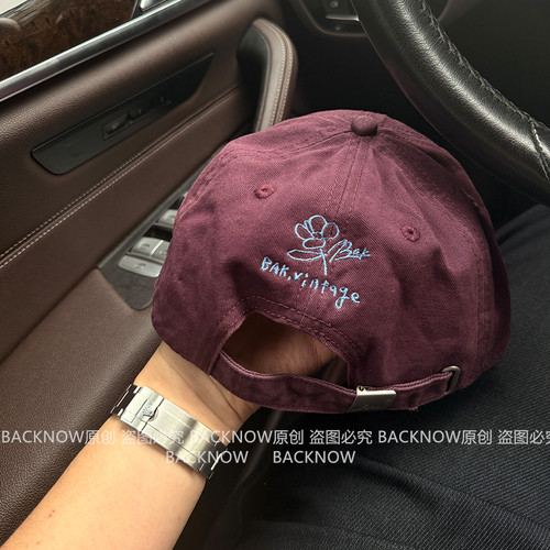 BAK栀香vintage中古手绘棒球帽