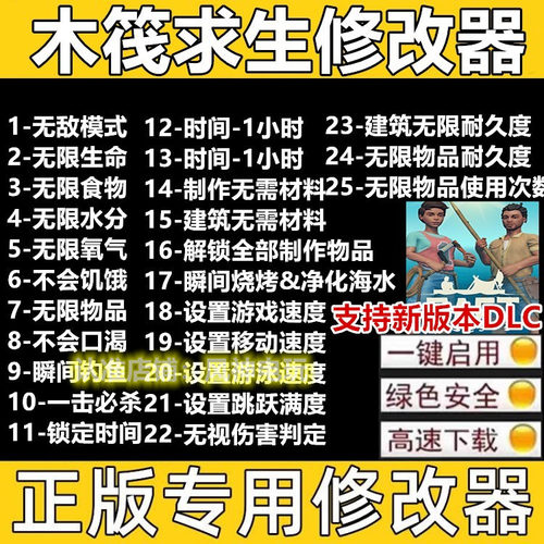 木筏求生Raft 修改器辅助支持正版steam联机科技物品 不含游戏
