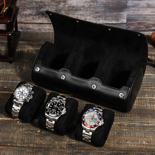 Roll storage牛皮手表盒 Slots Box Case Travel Watch leather