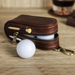 Pouch Bags Travel Case Golf Ball Portable Waist leather Box