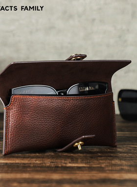 Genuine Leather Glasses Case Eye Glasses Box Protective bag