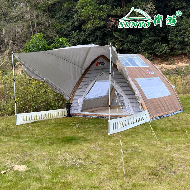 户外充气帐篷牛津布加厚便携式折叠露营帐篷防雨免搭建充气小屋