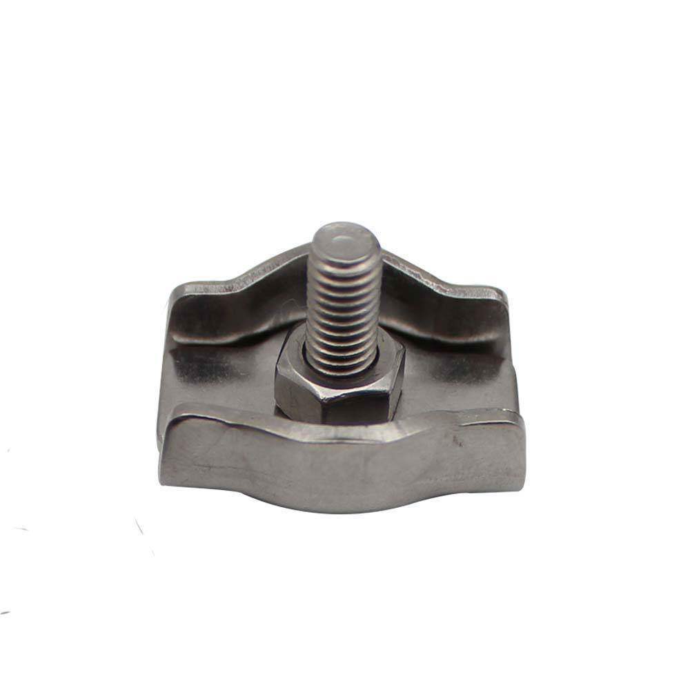 304不锈钢单卡元宝卡头船用五金不锈钢夹头钢丝绳合式卡头