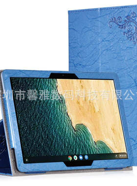 适用Chromebook Duet平板保护套CTX636皮套PU印花支架101包