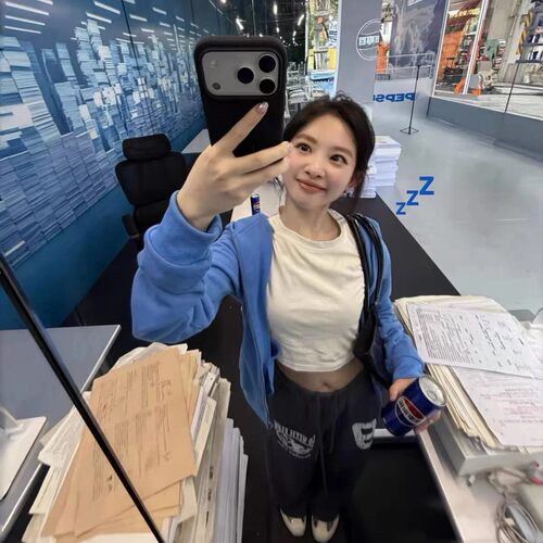 BESOBER 美式复古蓝色开衫女秋季设计感百搭休闲外套连帽拉链卫衣