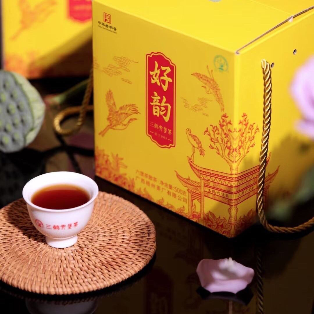 三鹤六堡茶500g特级黑茶梧州特产礼盒装散茶原产地发货
