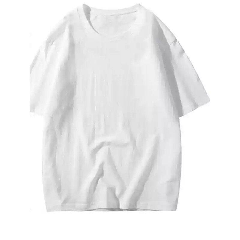 纯白色纯棉圆领短袖空白T恤班服DIY手绘文化衫印字定制广告衫