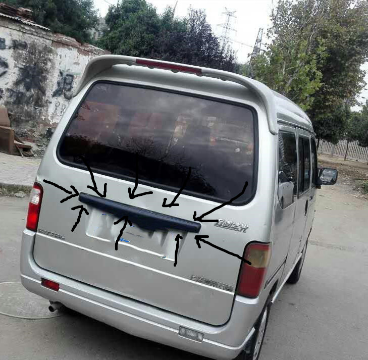 适配五菱之光大拉手背门牌照