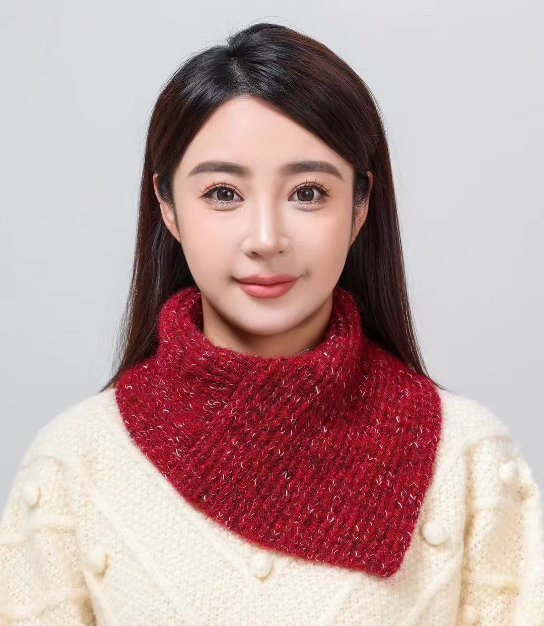 黑色毛衣假领内搭秋冬新款简约加围巾/丝巾/披肩
