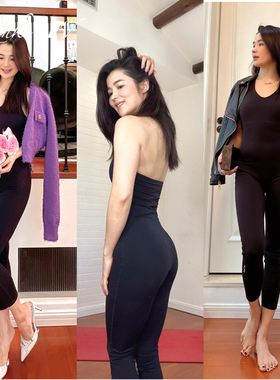 Kinki.W2021新款halthe-neck经典黑系列12挂脖一体式瑜伽练功服