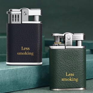 CHIEF首领煤油打火机703老式复古按压点火手工皮革个性创意光面机