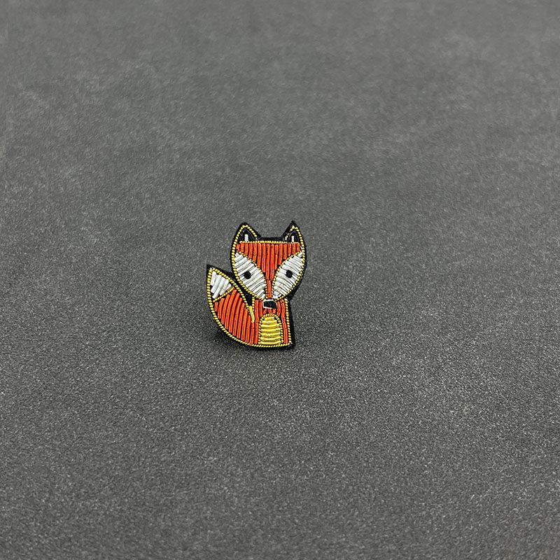法式手工刺绣高档服饰配饰 小尺寸迷你狐狸百搭通用印度丝胸针,居家布艺,布贴,淘宝优惠券,粉丝福利购,淘宝优惠卷