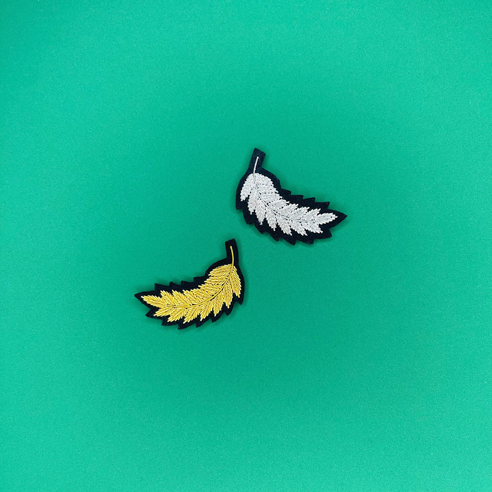 法国著名设计师服装麦穗稻穗布贴