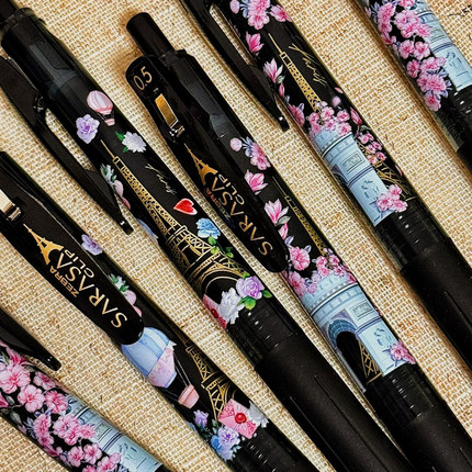 新款ZEBRA斑马2代法国花朵盛开巴黎铁塔玫瑰限定中性笔限量版水笔