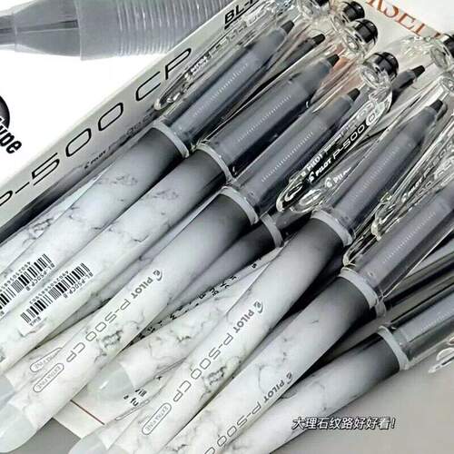 新款日本PILOT/百乐P500CP中性笔大容量全针管笔学生考试专用水笔